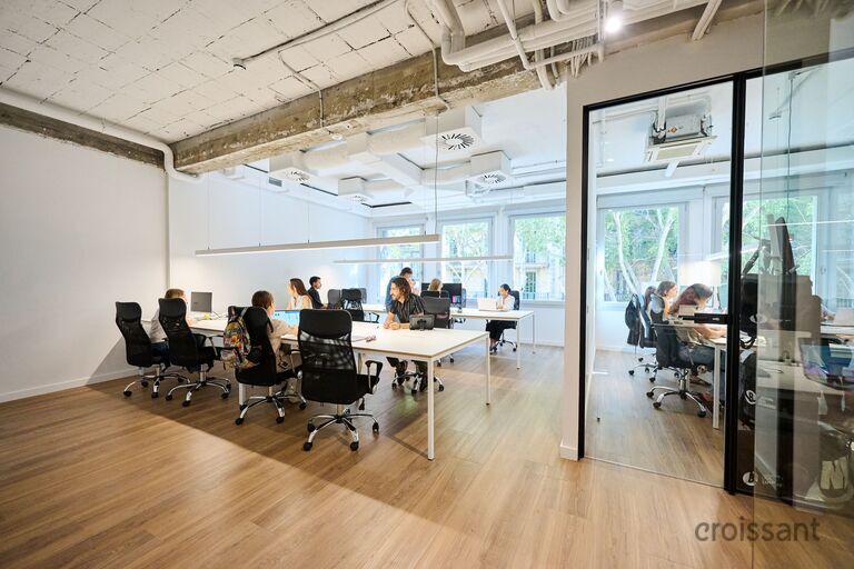 a group of people in a room