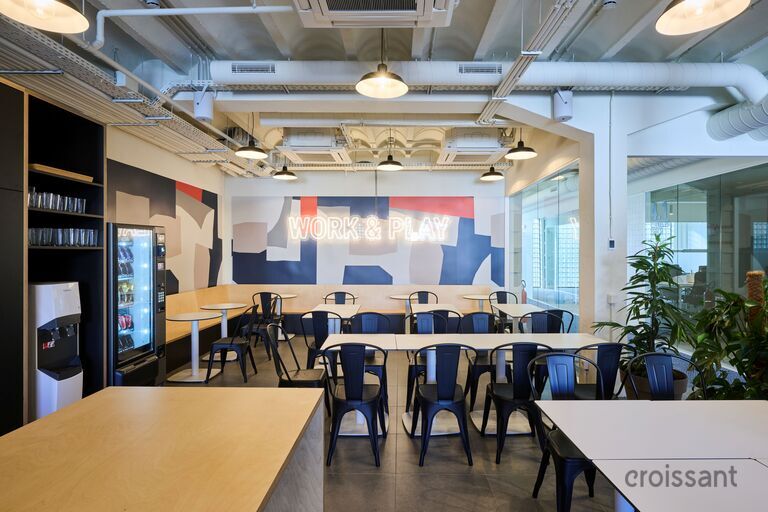 a group of people in a room