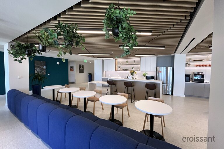 a room filled with furniture and a table