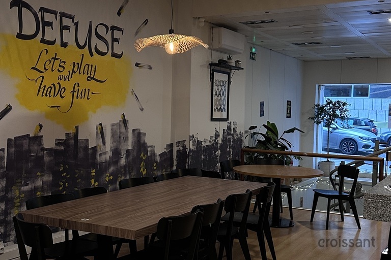 a room filled with furniture and a table