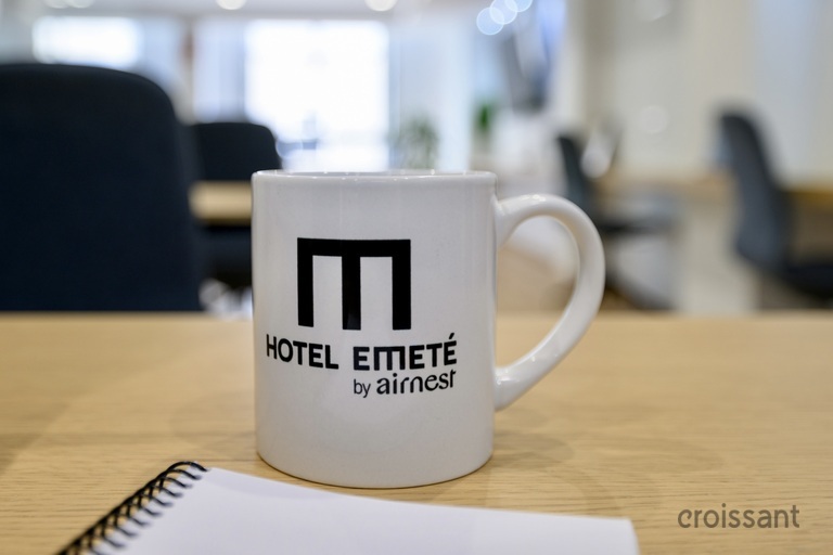 a cup of coffee on a table