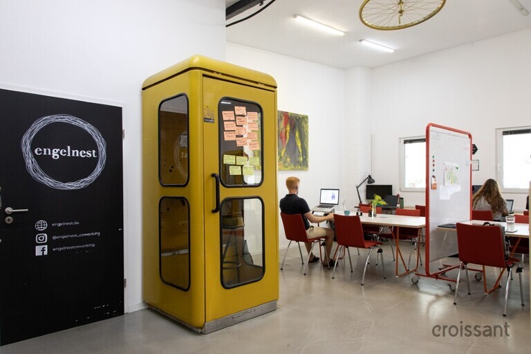 a refrigerator in a room