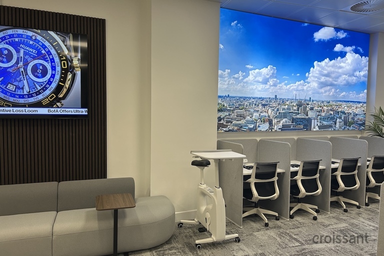 a room filled with furniture and a tv