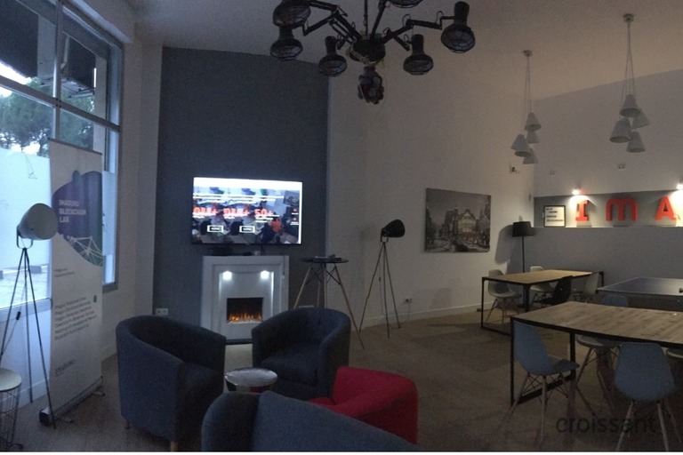 a view of a living room