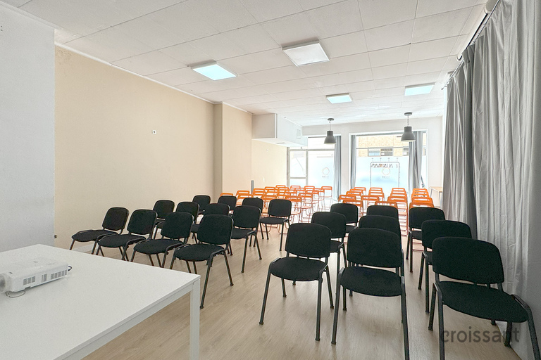 a group of people in a room