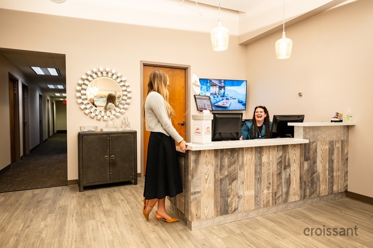 a person standing in a room
