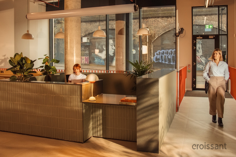 a person standing in a room