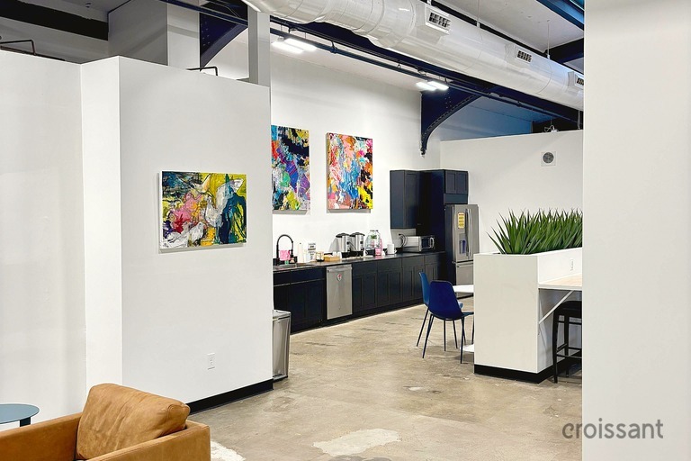 a group of people in a room