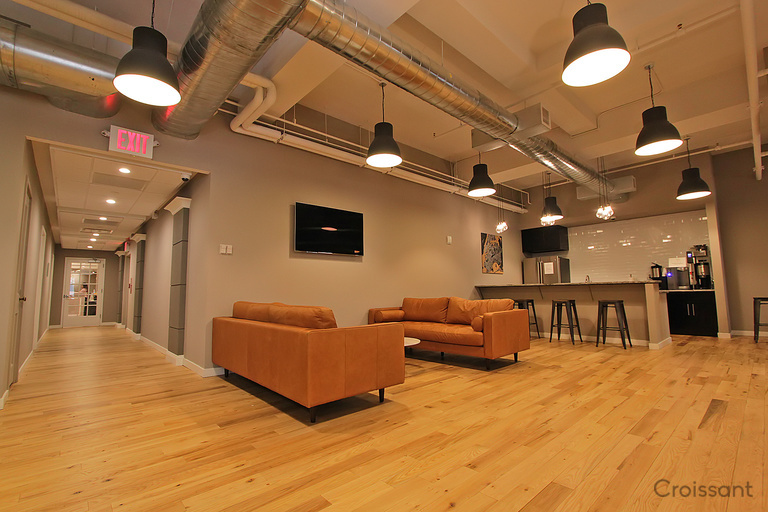 a room with a wooden floor