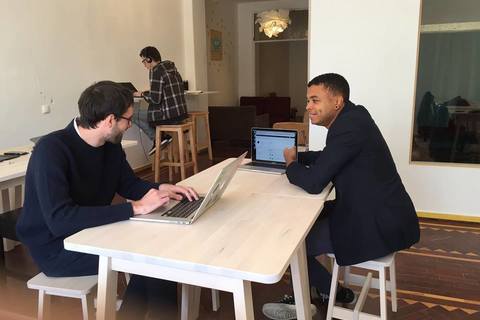 01 coworkers in the main coworking space