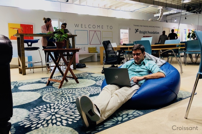 a person sitting in a room