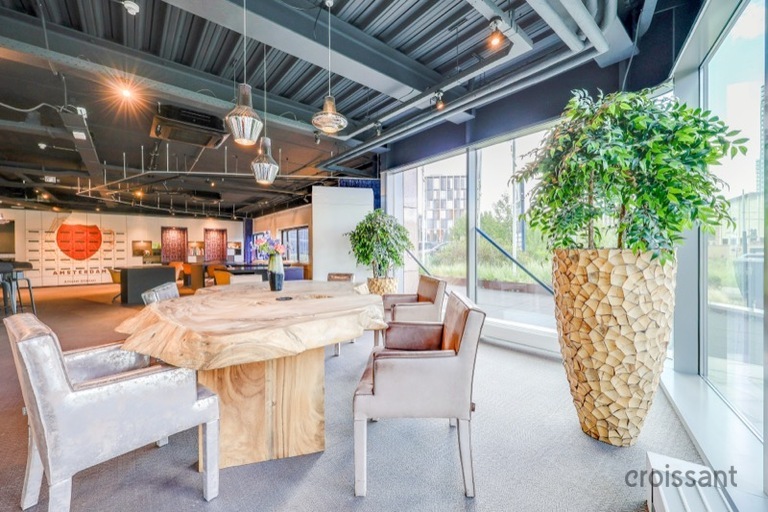 a room filled with furniture and a fireplace