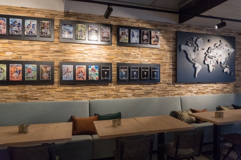 a display in a room