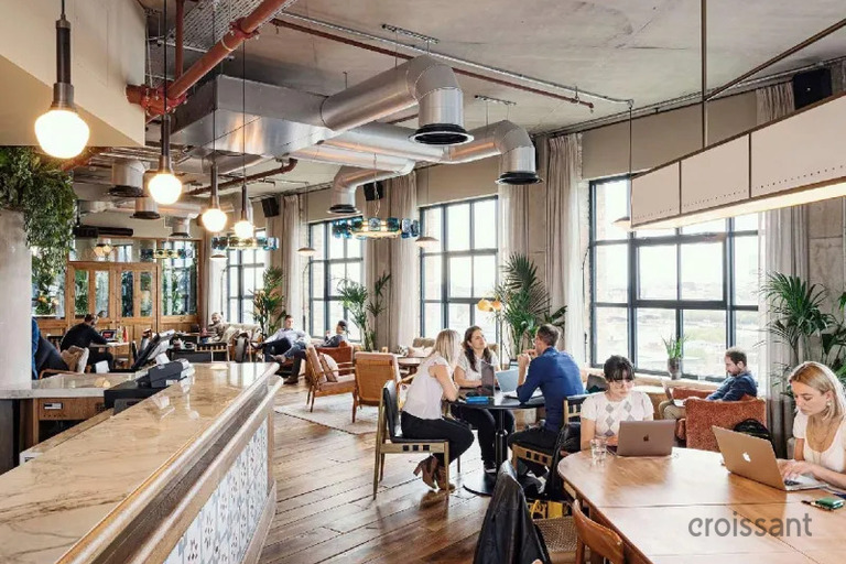 a group of people in a room