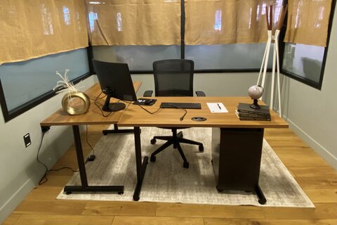 Medium Private Day Office - Desktop Monitors Included